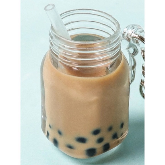 Boba Milk Tea Resin Charm Keychain - New With Tags - Picture 7 of 8